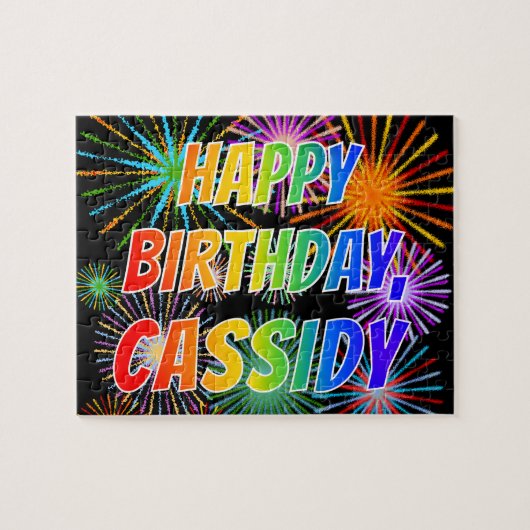 Vorname "CASSIDY", Fun "HAPPY BIRTHDAY" Puzzle (Horizontal)