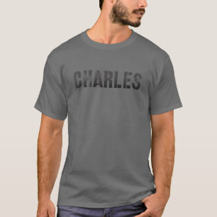 Vorname CHARLES Boy Military Personalisierte Gebur T-Shirt