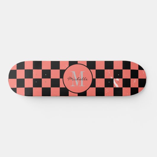 Vorname Checkerboard-Muster für benutzerdefinierte Skateboard (Horizontal)