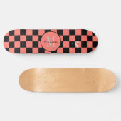Vorname Checkerboard-Muster für benutzerdefinierte Skateboard (Horizontal)