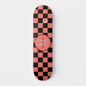 Vorname Checkerboard-Muster für benutzerdefinierte Skateboard (Vorderseite)