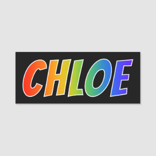 Vorname "CHLOE": Spaß-Regenbogen-Farbton Namensschild