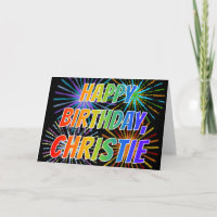 Vorname "CHRISTIE" Spaß "GLÜCKLICHER GEBURTSTAG"