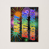 Vorname "CHRISTOPHER", Fun "HAPPY BIRTHDAY" Puzzle (Vertikal)