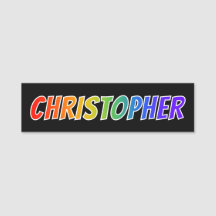 Vorname "CHRISTOPHER": Spaß-Regenbogen-Farbton