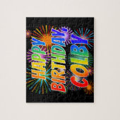 Vorname "COLBY", Fun "HAPPY BIRTHDAY" Puzzle (Vertikal)