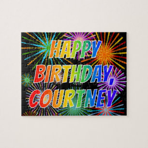 Vorname "COURTNEY", Fun "HAPPY BIRTHDAY" Puzzle