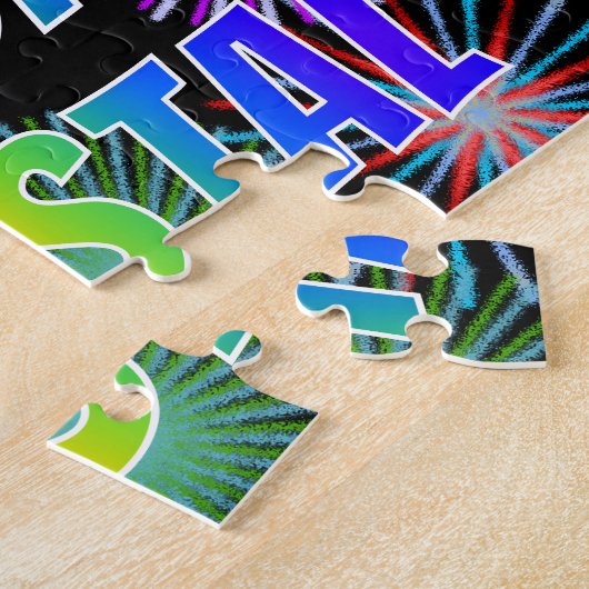 Vorname "CRYSTAL", Fun "HAPPY BIRTHDAY" Puzzle (Seite)