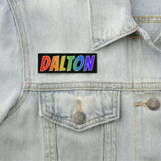 Vorname "DALTON": Spaß-Regenbogen-Farbton Namensschild (Beispiel)