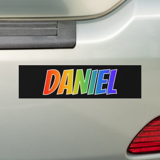 Vorname "DANIEL": Spaß-Regenbogen-Farbton Autoaufkleber (Auf Auto)