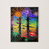 Vorname "DANNY", Fun "HAPPY BIRTHDAY" Puzzle (Vertikal)