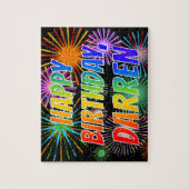 Vorname "DARREN", Fun "HAPPY BIRTHDAY" Puzzle (Vertikal)