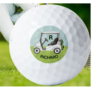 Vorname der benutzerdefinierten Monogram-Kartenket Golfball