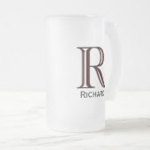 Vorname des benutzerdefinierten 3-farbigen Monogra Mattglas Bierglas (VorderseiteRechts)