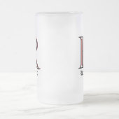 Vorname des benutzerdefinierten 3-farbigen Monogra Mattglas Bierglas (Mittel)