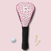 Vorname des rosa Heftmonogramms Golf Headcover