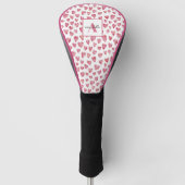 Vorname des rosa Heftmonogramms Golf Headcover (Vorderseite)