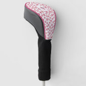 Vorname des rosa Heftmonogramms Golf Headcover (angewinkelt)