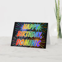 Vorname "DOMINIC" Spaß "ALLES GUTE ZUM GEBURTSTAG