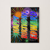 Vorname "EDWARD", Fun "HAPPY BIRTHDAY" Puzzle (Vertikal)
