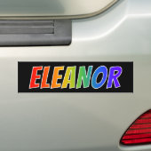 Vorname "ELEANOR": Fun Rainbow Coloring Autoaufkleber (Auf Auto)