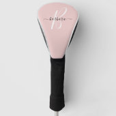 Vorname: elegant rosa Monogramm * Golf Headcover (Vorderseite)
