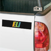 Vorname "ELI": Fun Rainbow Coloring Autoaufkleber (Auf Lkw)
