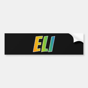 Vorname "ELI": Fun Rainbow Coloring Autoaufkleber