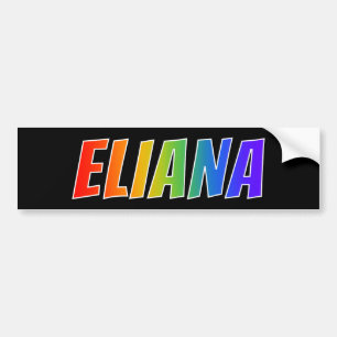 Vorname "ELIANA": Fun Rainbow Coloring Autoaufkleber