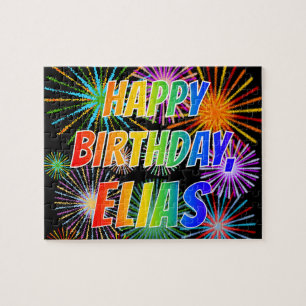 Vorname "ELIAS", Fun "HAPPY BIRTHDAY" Puzzle