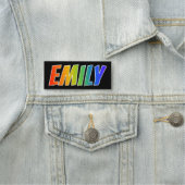 Vorname "EMILY": Spaß-Regenbogen-Farbton Namensschild (Beispiel)