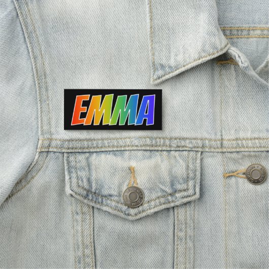 Vorname "EMMA": Spaß-Regenbogen-Farbton Namensschild (Beispiel)