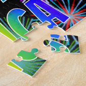 Vorname "ERICA", Spaß "GLÜCKLICHER GEBURTSTAG" Puzzle (Seite)