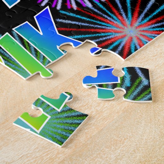 Vorname "ERIK", Fun "HAPPY BIRTHDAY" Puzzle (Seite)