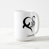 Vorname | Faith Inspiration Black Typografy Kaffeetasse (VorderseiteRechts)