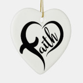 Vorname | Faith Inspiration Black Typografy Keramik Ornament (Rechts)