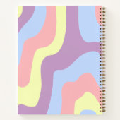 Vorname für abstrakt rosa Lila Wavy Lines Notizblock (Rückseite)