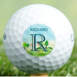 Vorname für den Landschaftlichen Monogramm-Kurs Golfball<br><div class="desc">EINZIGARTIGE LAYERING DES MONOGRAMM - schauen Sie genau hin und Sie werden drei Farben sehen, die ihm das Gefühl der Tiefe geben. Personalisiert zusätzlich mit Vorname und Set auf einem Golfplatz. Spezielle Idee für ein Geschenk oder Sie können einfach nur für sich selbst genießen! Wenn Sie Fragen zum Design oder...</div>