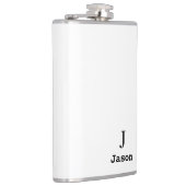 Vorname für Elegant Monogram Personalisiert Flachmann (Rechts)