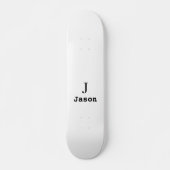 Vorname für Elegant Monogram Personalisiert Skateboard (Vorne)