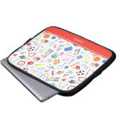 Vorname für personalisierte Schullieferungen Laptopschutzhülle (Vorne Knopf)