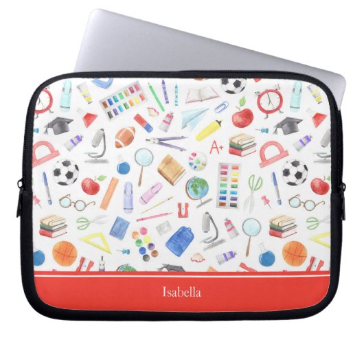 Vorname für personalisierte Schullieferungen Laptopschutzhülle (Vorderseite)