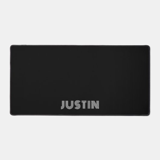 Vorname für Retro-Stil in Schwarz und Weiß Schreibtischunterlage (Vorderseite)