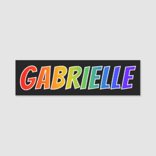 Vorname "GABRIELLE": Spaß-Regenbogen-Farbton Namensschild