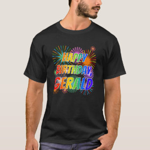 Vorname "GERALD", Fun "HAPPY BIRTHDAY" T-Shirt