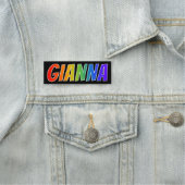 Vorname "GIANNA": Spaß-Regenbogen-Farbton Namensschild (Beispiel)