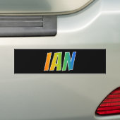 Vorname "IAN": Spaß-Regenbogen-Farbton Autoaufkleber (Auf Auto)