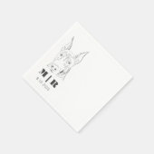 Vorname Initials Doberman Wedding Napkins Serviette (Ecke)