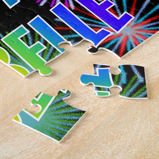 Vorname "ISABELLE", Fun "HAPPY BIRTHDAY" Puzzle (Seite)