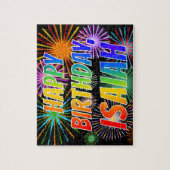 Vorname "ISAIAH", Fun "HAPPY BIRTHDAY" Puzzle (Vertikal)